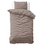 Primaviera Deluxe Effen satijnen dekbedovertrek taupe 140 x 200/220 cm