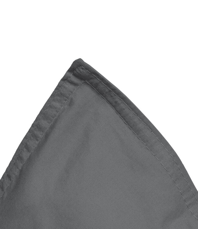 Egyptisch katoenen uni dekbedovertrek antraciet 240 x 200/260