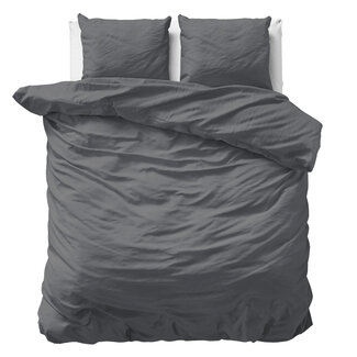 Primaviera Deluxe Uni Satin Duvet Cover Anthracite 200 × 200/220