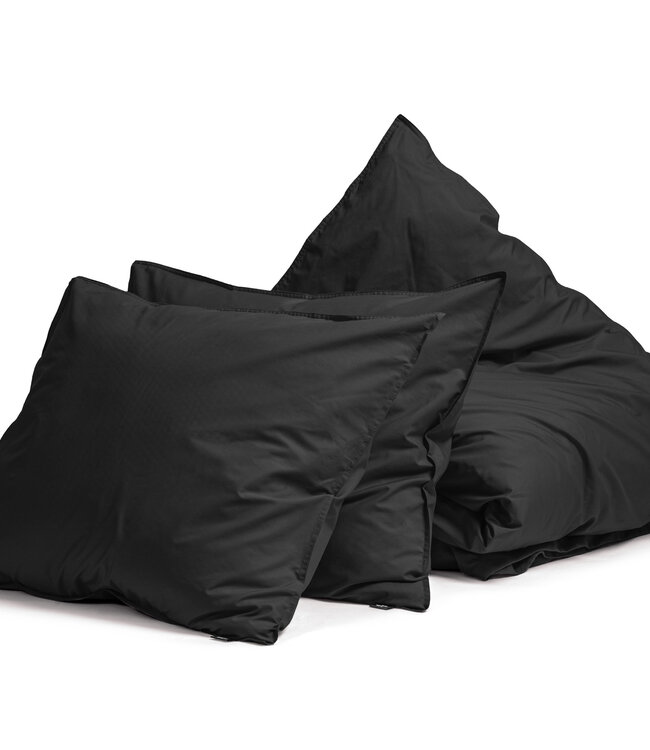 Egyptisch Katoen Uni Dekbedovertrek Zwart 200 x 200/260