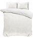 Velvet uni dekbedovertrek wit 240 x 220