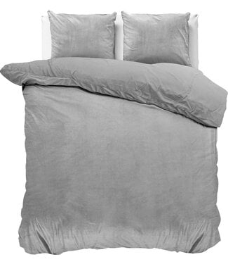Sleeptime Velvet Effen Dekbedovertrek Grijs 240 x 220