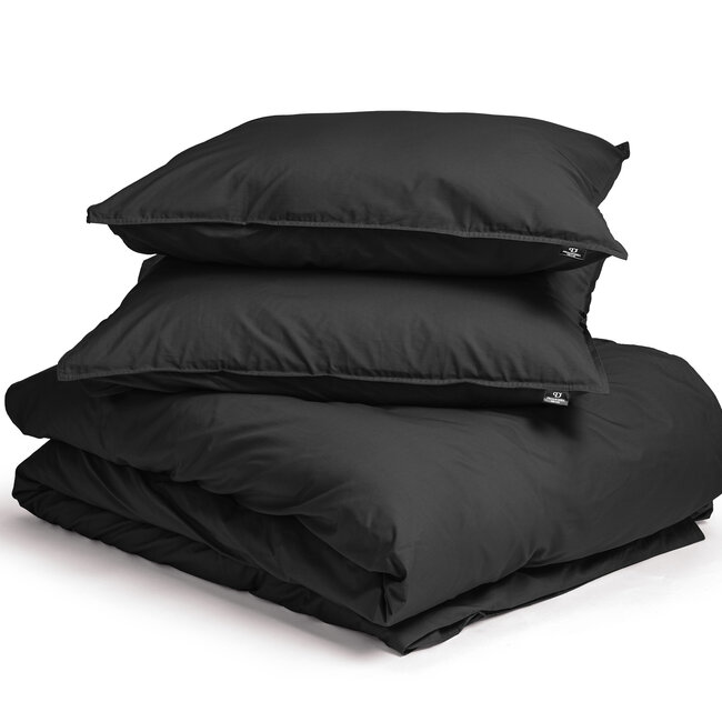 Egyptisch Katoen Uni Dekbedovertrek Zwart 200 x 200/260