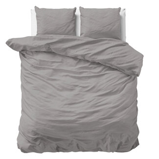 Primaviera Deluxe Uni satin duvet cover gray 200 × 200/220