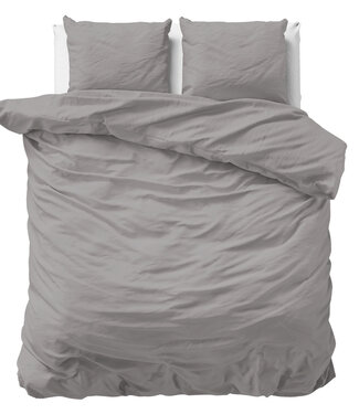 Primaviera Deluxe Uni satijnen dekbedovertrek grijs 200 x 200/220