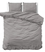 Uni satijnen dekbedovertrek grijs 200 x 200/220