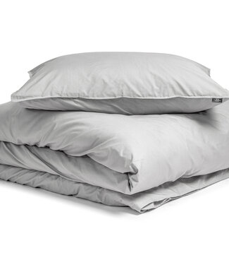 Primaviera Deluxe Egyptisch katoenen uni dekbedovertrek grijs 140 x 200/260