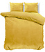 Velvet uni dekbedovertrek goud 240 x 220 cm