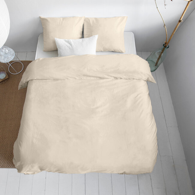 Primaviera Deluxe Uni-Satin-Bettbezug Sand 140 × 200/220