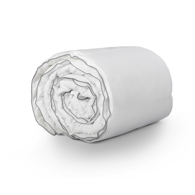 Percale Katoen Touch Eenpersoons Dekbed Wit - 240x200