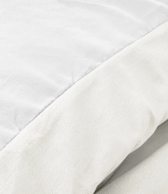 Velvet effen dekbedovertrek wit 140 x 220