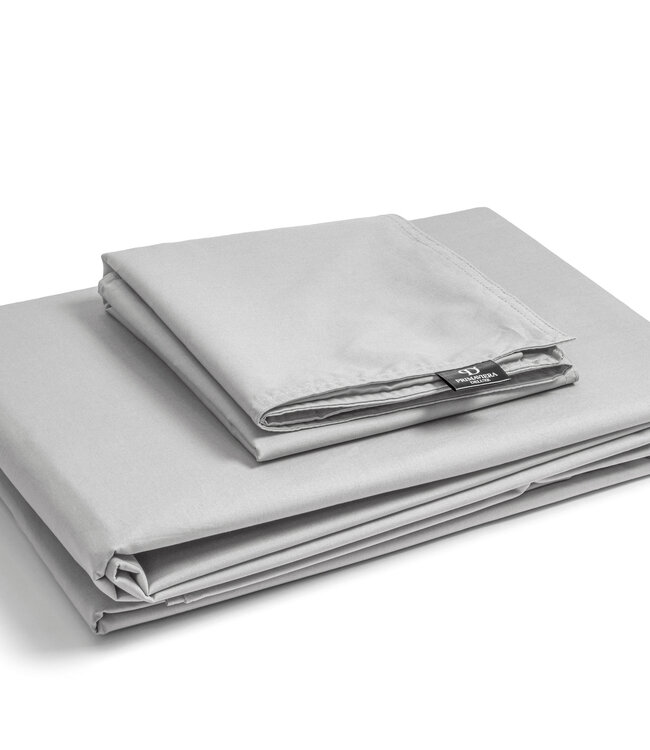 Egyptisch katoenen uni dekbedovertrek grijs 140 x 200/260
