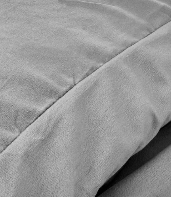 Velvet Uni Dekbedovertrek Grijs 140 x 220