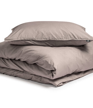 Primaviera Deluxe Egyptisch katoen effen dekbedovertrek taupe 140 x 200/260