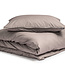 Egyptisch katoen effen dekbedovertrek taupe 140 x 200/260