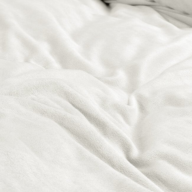 Sleeptime Samt-Uni-Bettbezug weiß 240 × 220