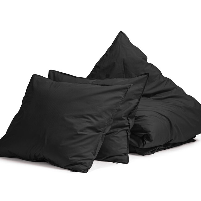 Egyptisch Katoen Uni Dekbedovertrek Zwart 200 x 200/260