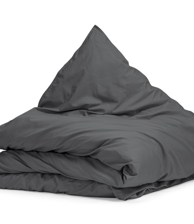 Egyptisch Katoen Uni Dekbedovertrek Antraciet 140 x 200/260