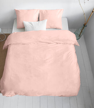 Primaviera Deluxe Uni satijnen dekbedovertrek roze 200 x 200/220