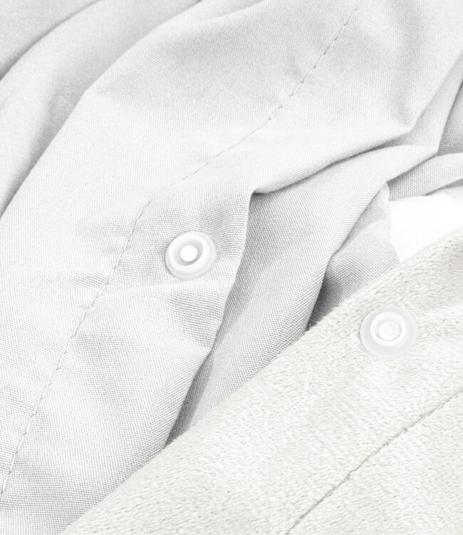 Velvet uni dekbedovertrek wit 240 x 220