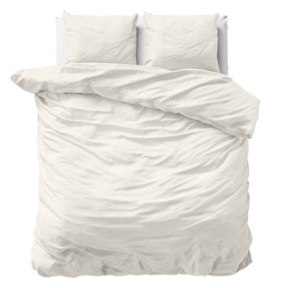 Primaviera Deluxe Uni satijn dekbedovertrek crème 240 x 200/220