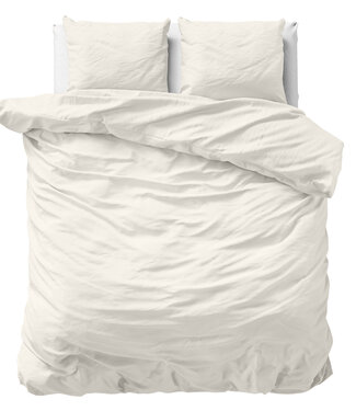 Primaviera Deluxe Uni satijn dekbedovertrek crème 240 x 200/220