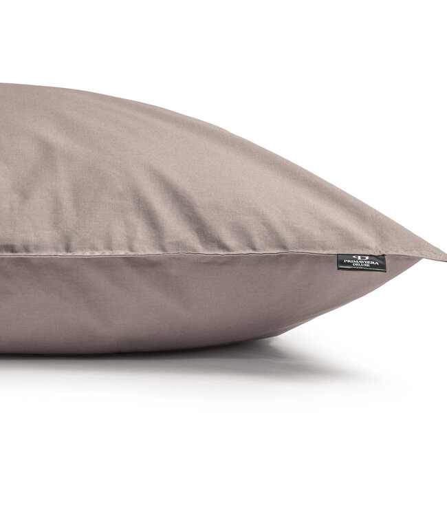 Egyptisch katoen effen dekbedovertrek taupe 140 x 200/260