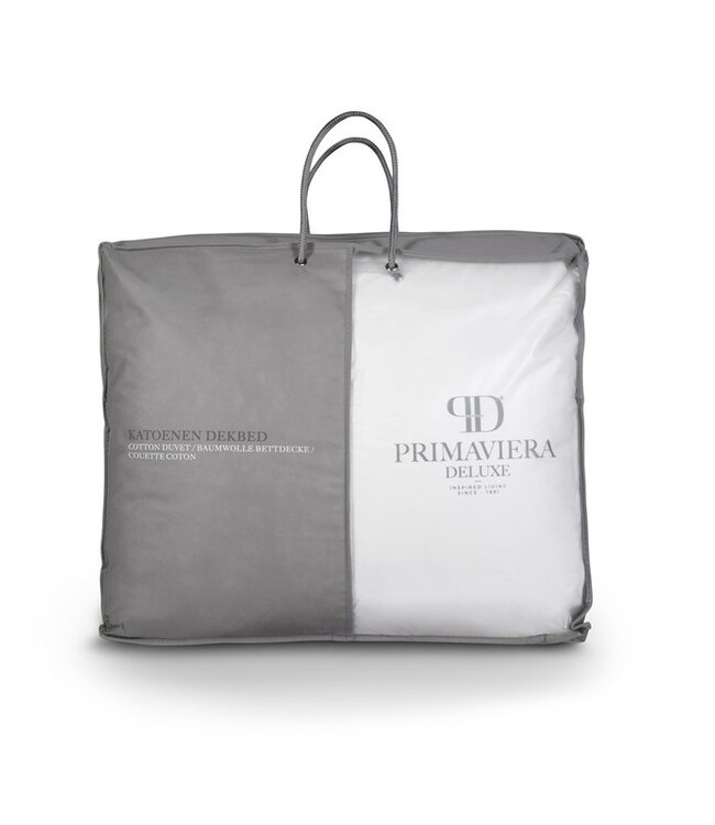 Percale katoen-touch 4-seizoenen dekbed wit - 140x220