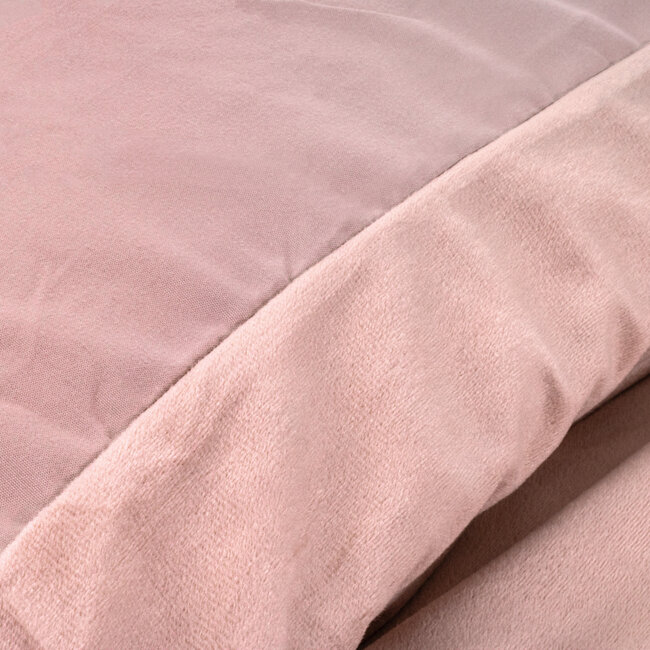 Fluwelen effen dekbedovertrek roze 140 x 220 cm