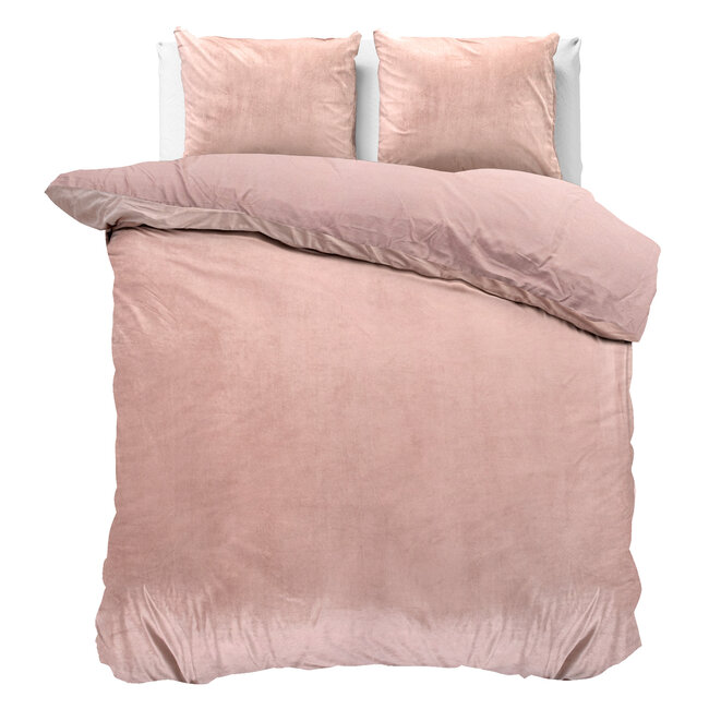 Velvet Uni Dekbedovertrek Roze 240 x 220