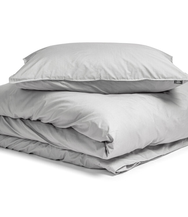 Egyptisch katoenen uni dekbedovertrek grijs 140 x 200/260