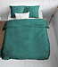 Effen satijnen dekbedovertrek donkergroen 240 x 200/220