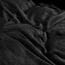 Sleeptime Einfarbiger Bettbezug aus Samt, Schwarz, 140 × 220
