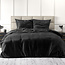 Sleeptime Plain velvet duvet cover black 140 × 220