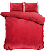 Velvet uni dekbedovertrek rood 240 x 220