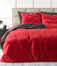 Velvet uni dekbedovertrek rood 240 x 220