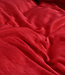 Velvet uni dekbedovertrek rood 240 x 220
