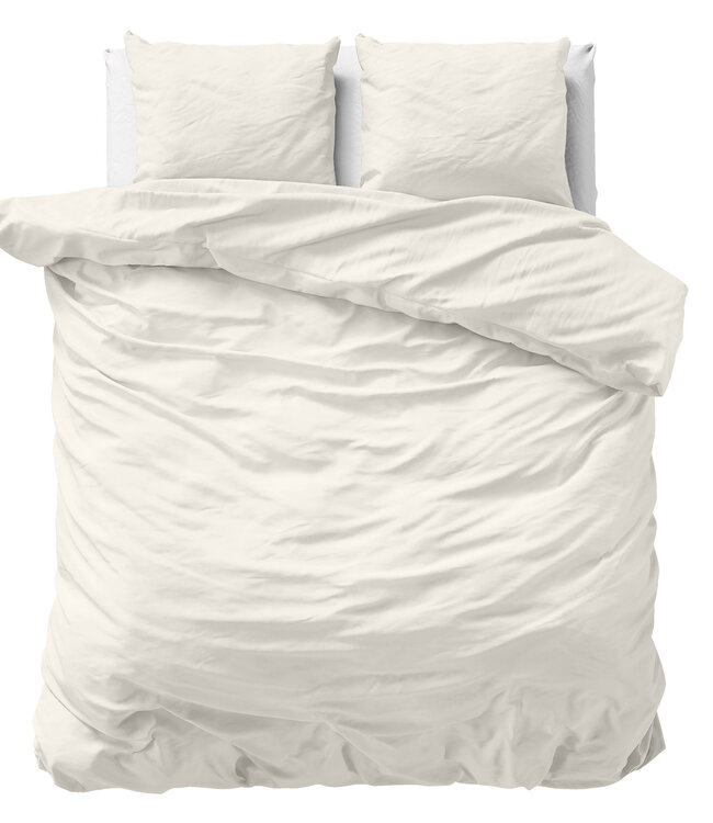 Uni satijn dekbedovertrek crème 240 x 200/220