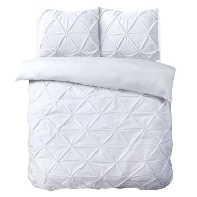 Fluwelen pintuck wit 240 x 200/220