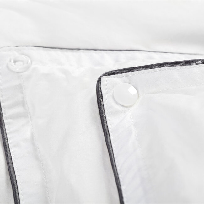 Percale katoenen 4-seizoenen dekbed wit - 140x200