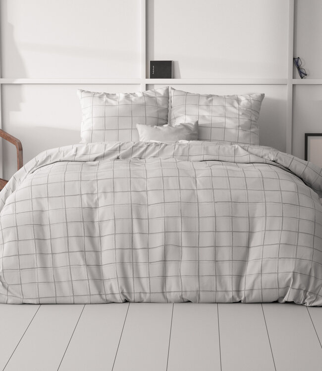 Geruit grijs 200 x 220