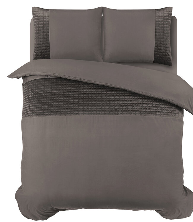 Fluwelen band taupe 140 x 220