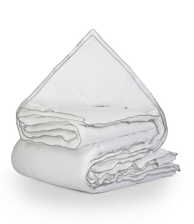 Percale katoen-touch 4-seizoenen dekbed wit - 140x220