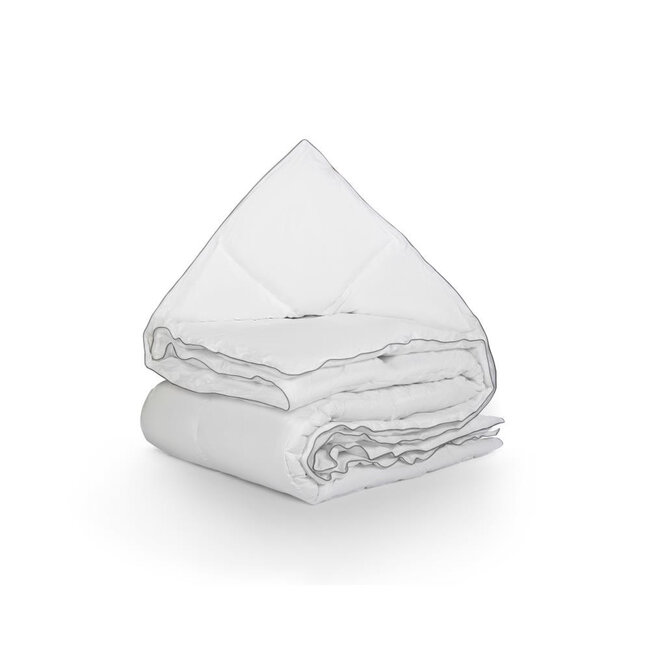 Percale Katoen Touch Eenpersoons Dekbed Wit - 240x200