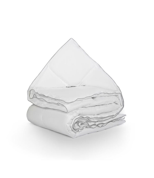Percale Katoen Touch Eenpersoons Dekbed Wit - 240x200