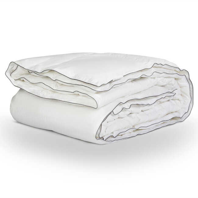 Percale Katoen Touch Eenpersoons Dekbed Wit - 240x200