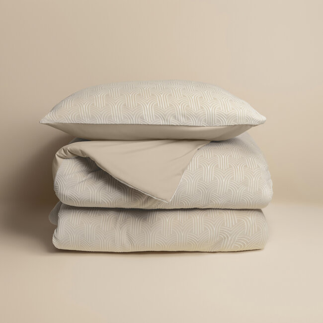 Sleeptime Flanell Art Beige 140 × 220 - Bettbezug