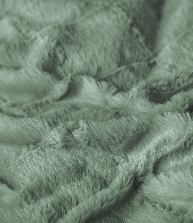 Geruit nepbont donkergroen 240x200/220