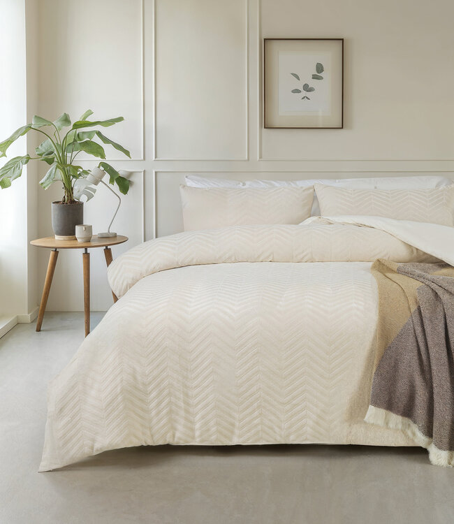 Chevron Teddy Crème 240 x 200/220