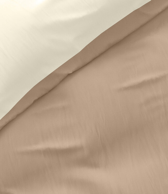 Dubbelzijdig crème/taupe 200 x 220